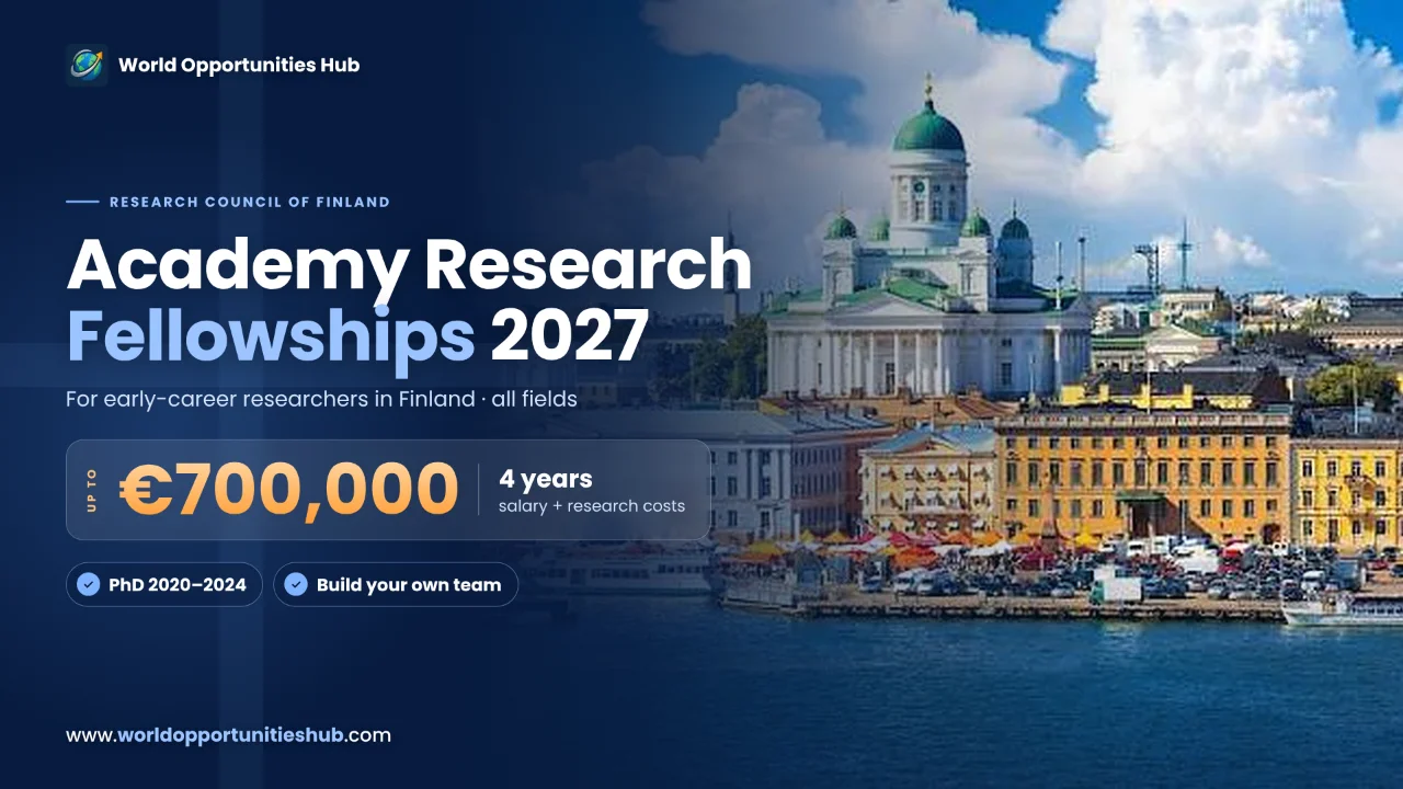 Academy Research Fellowships 2027 in Finland (Up to €700,000)