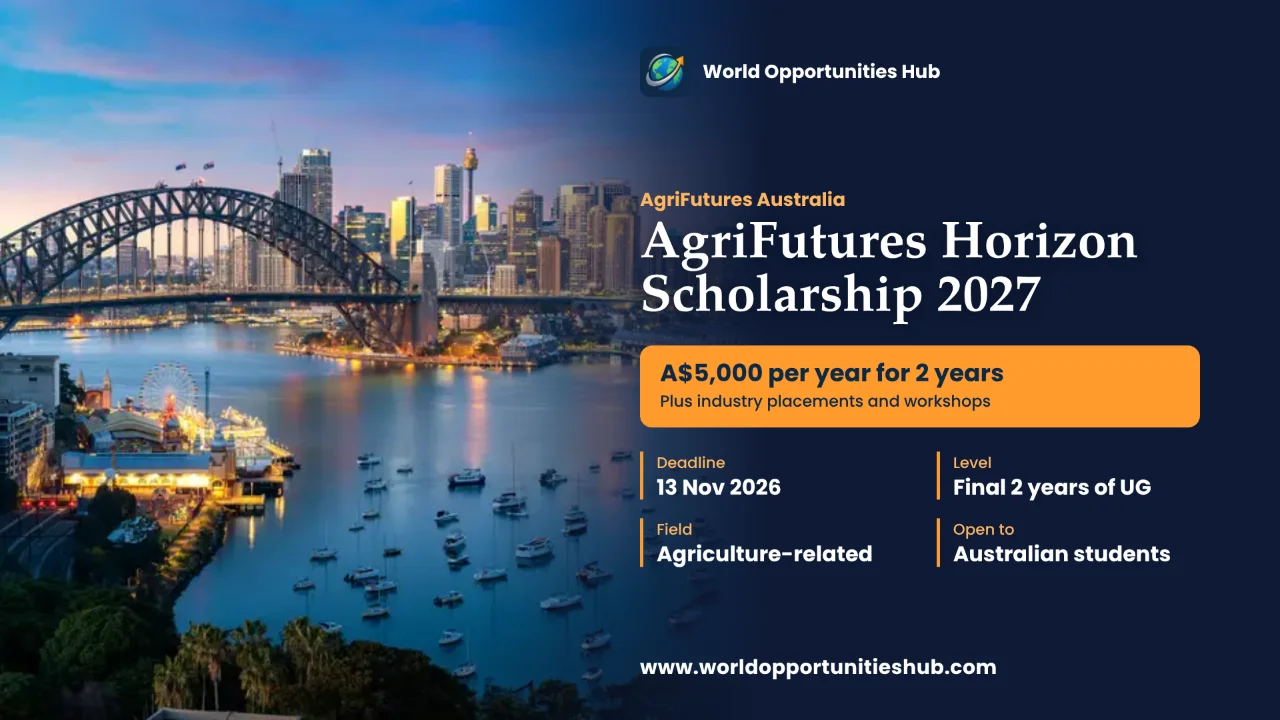 AgriFutures Horizon Scholarship 2027 for Australian Agriculture Students