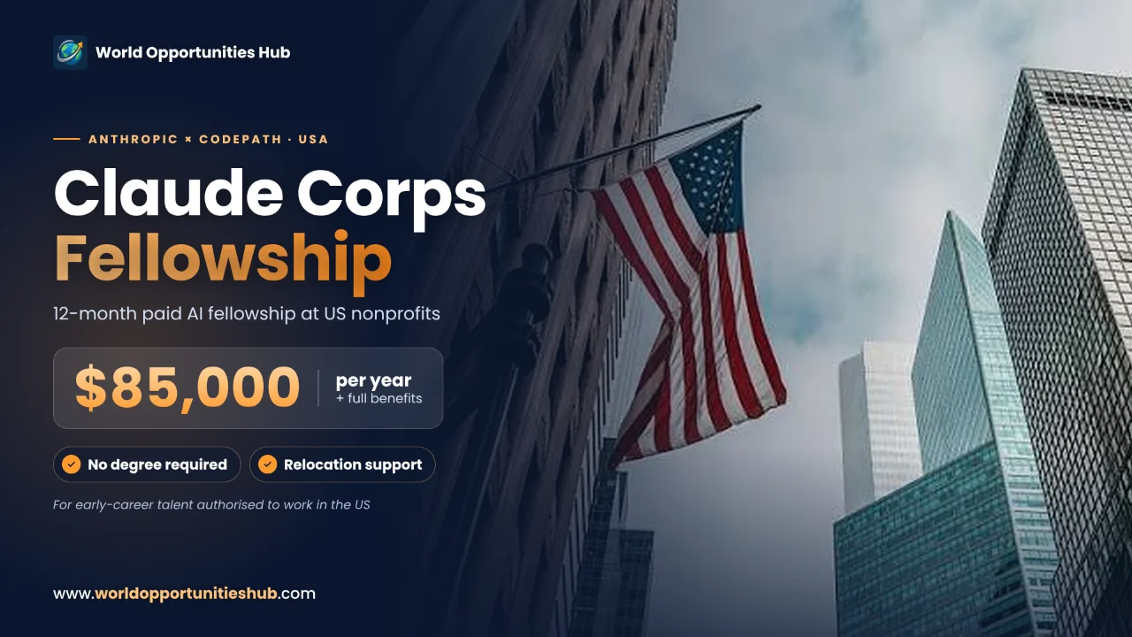 Claude Corps Fellowship 2027: $85,000 Paid AI Fellowship at US Nonprofits