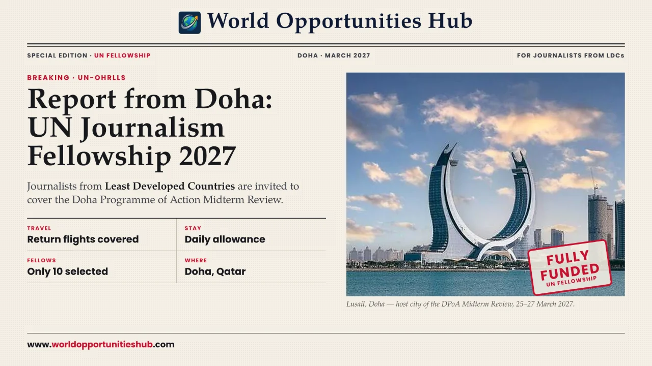 DPoA MTR Journalism Fellowship 2027 in Doha, Qatar (Fully Funded)