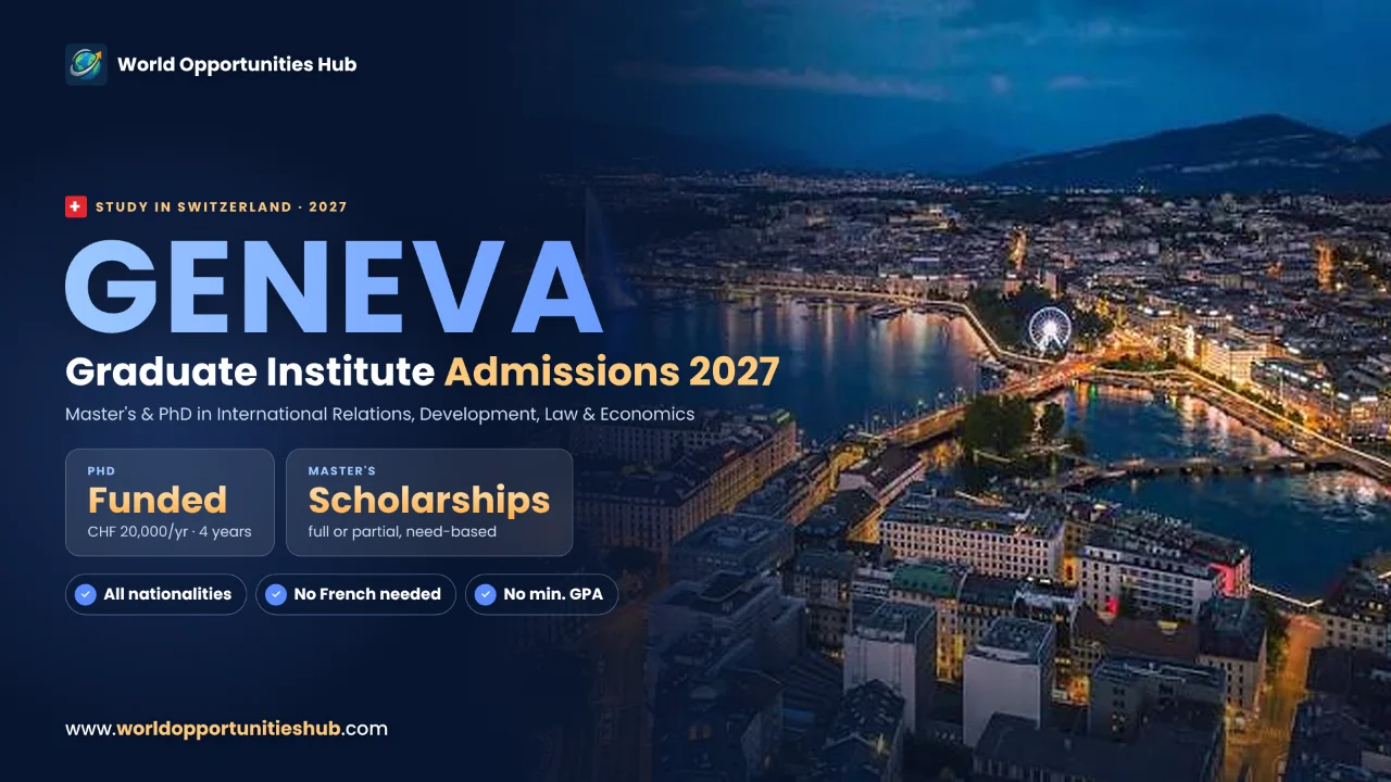 Geneva Graduate Institute Admissions 2027: Master's and PhD Programmes in Switzerland