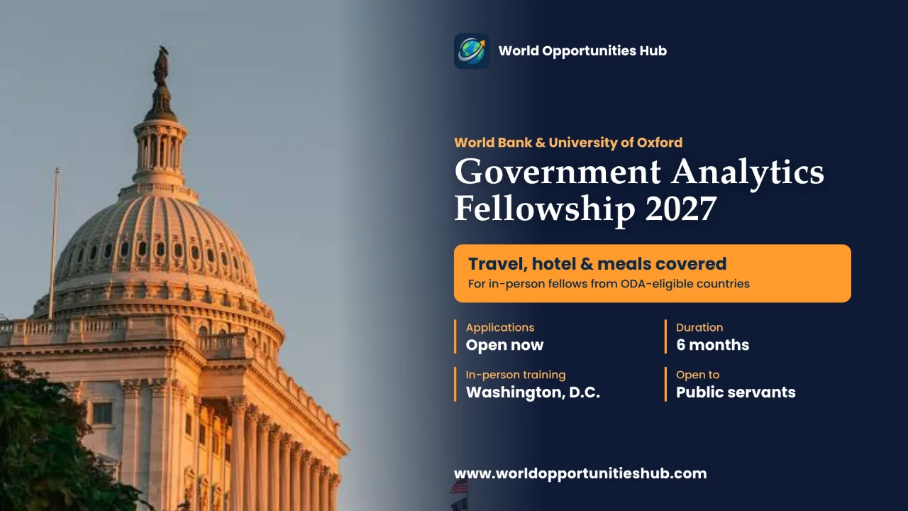 World Bank Government Analytics Fellowship 2027 for Public Servants