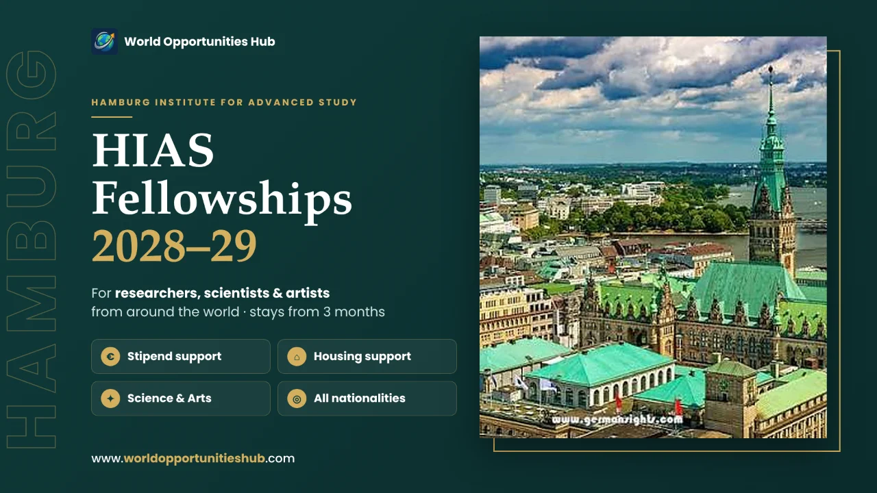 HIAS Fellowships 2028–2029 in Hamburg, Germany