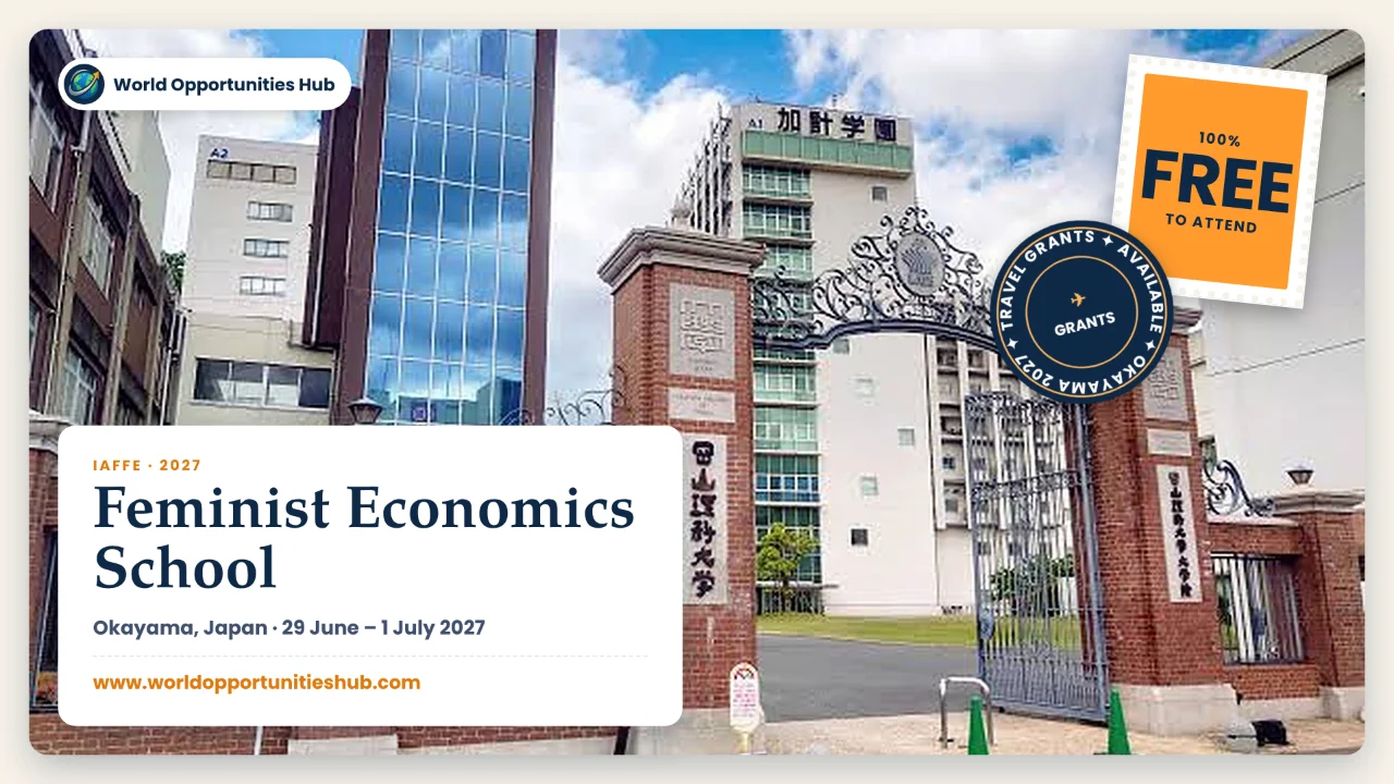 IAFFE Feminist Economics School 2027 in Okayama, Japan: Free Training with Travel Grants