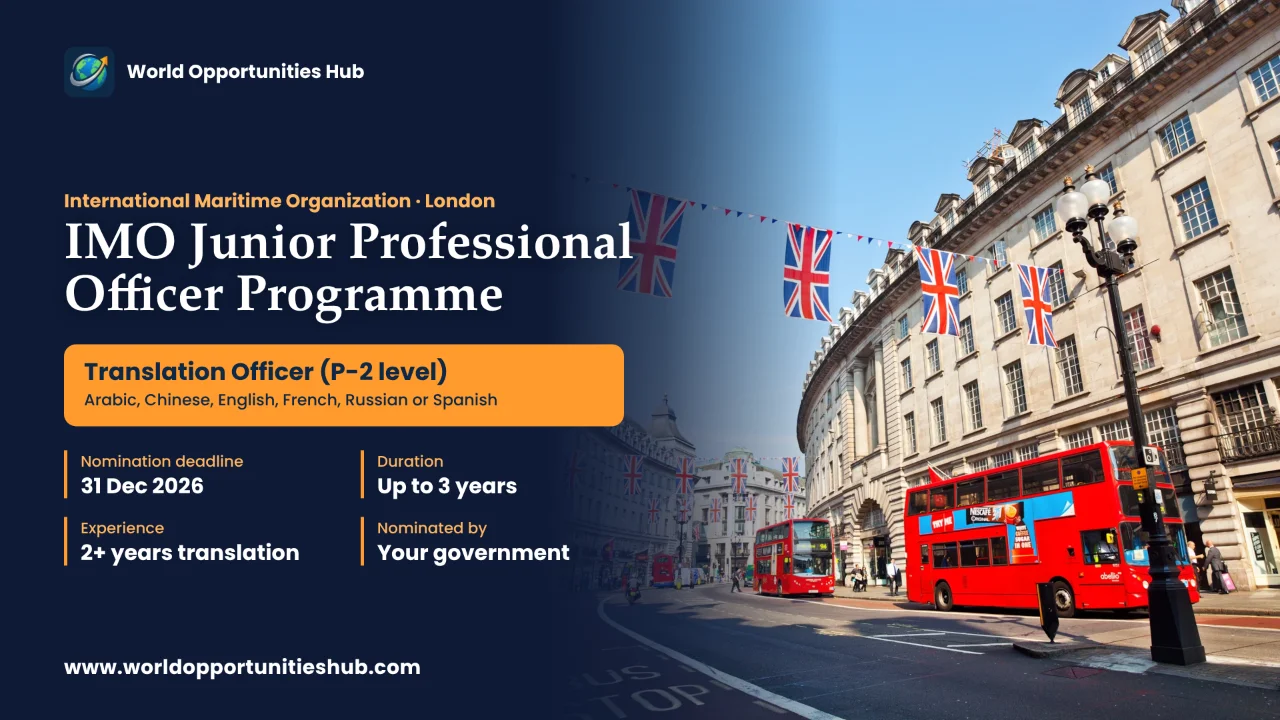 IMO Junior Professional Officer Programme: Translation Officer in London